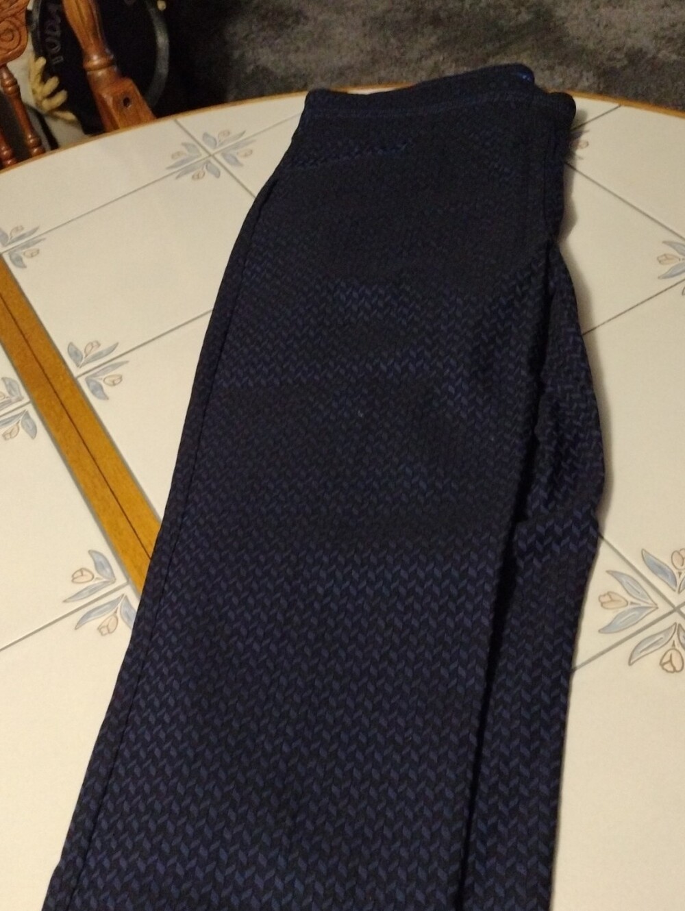 Apt. 9 Navy Patterned Dress Pants